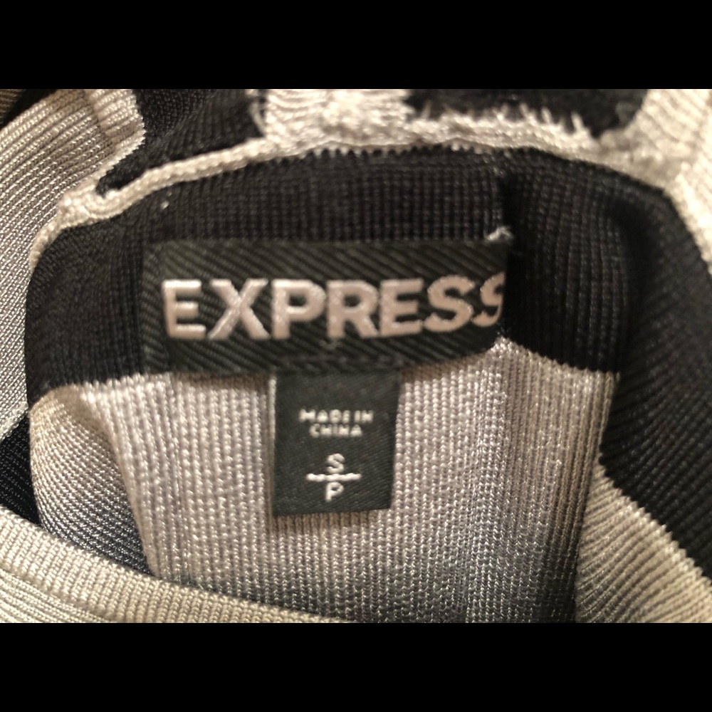 Black and grey midi tight dress